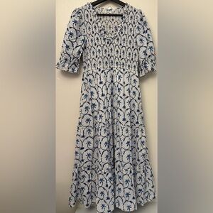 Pink City Prints Dress Ocean Swirl‎ Size L